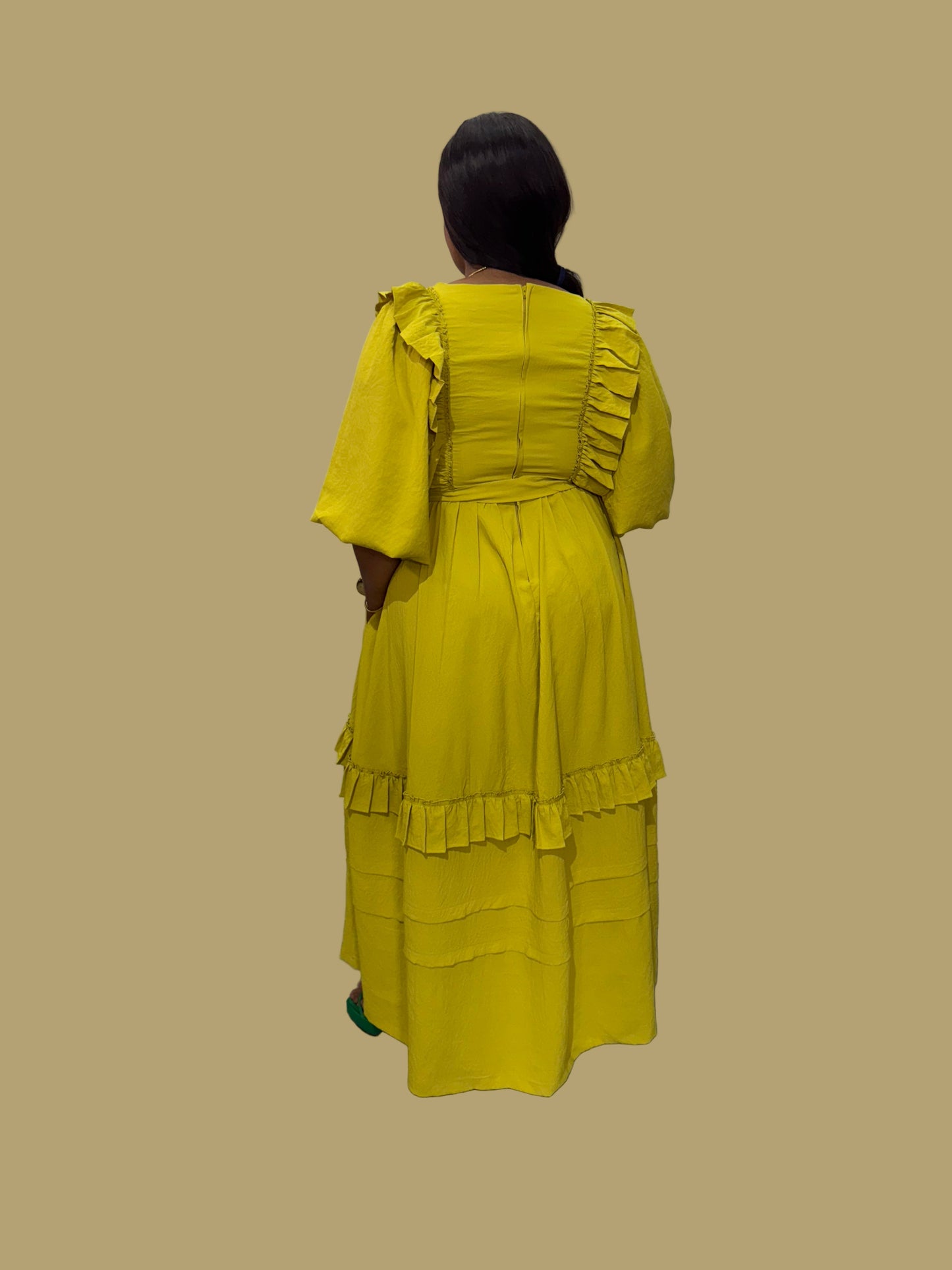 FR1071 LIME NYOTA DRESS