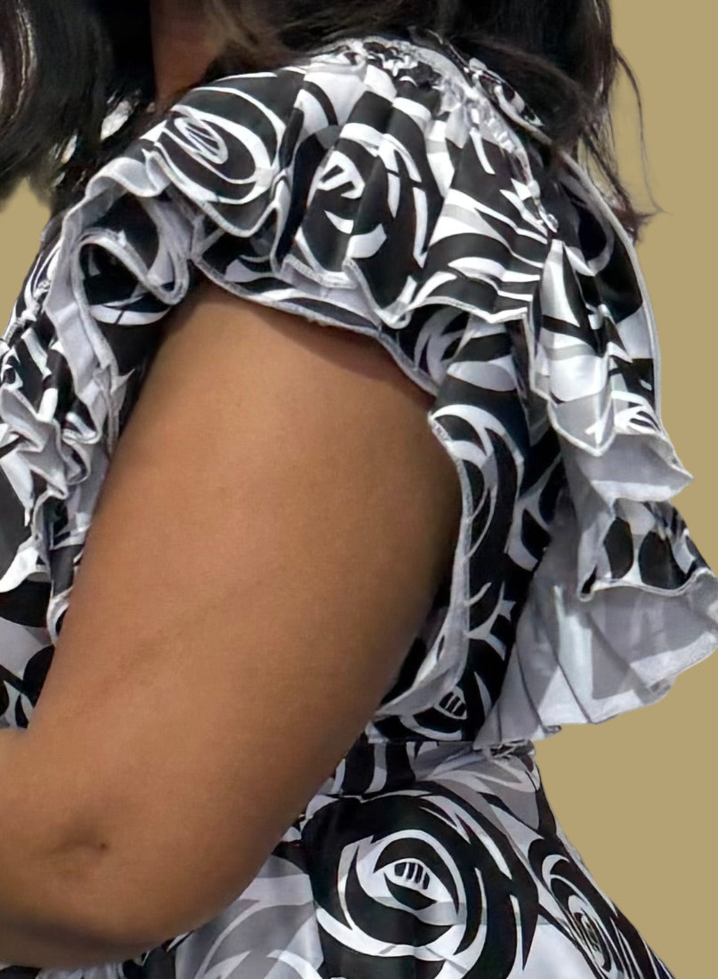 FR1060 BLACK/WHITE LEA DRESS