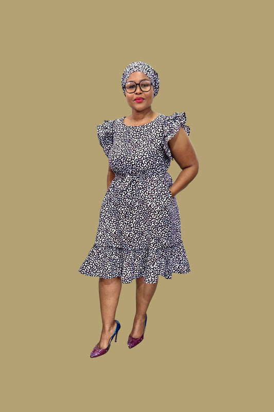 FRA91 BLACK/WHITE NOMALI DRESS