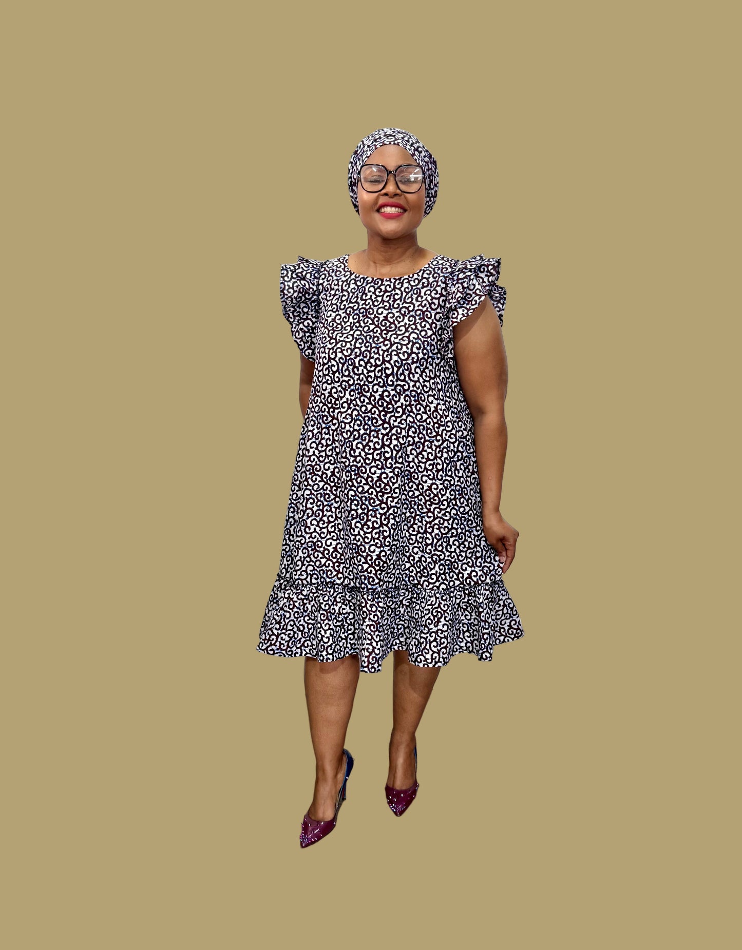 FRA91 BLACK/WHITE NOMALI DRESS