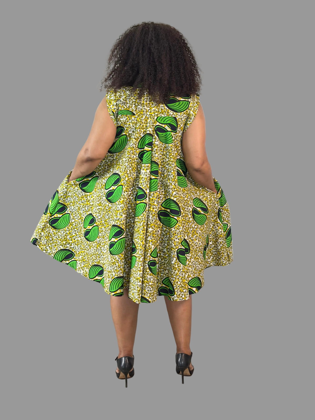 Lime/Green Yves Ankara Dress FRA113