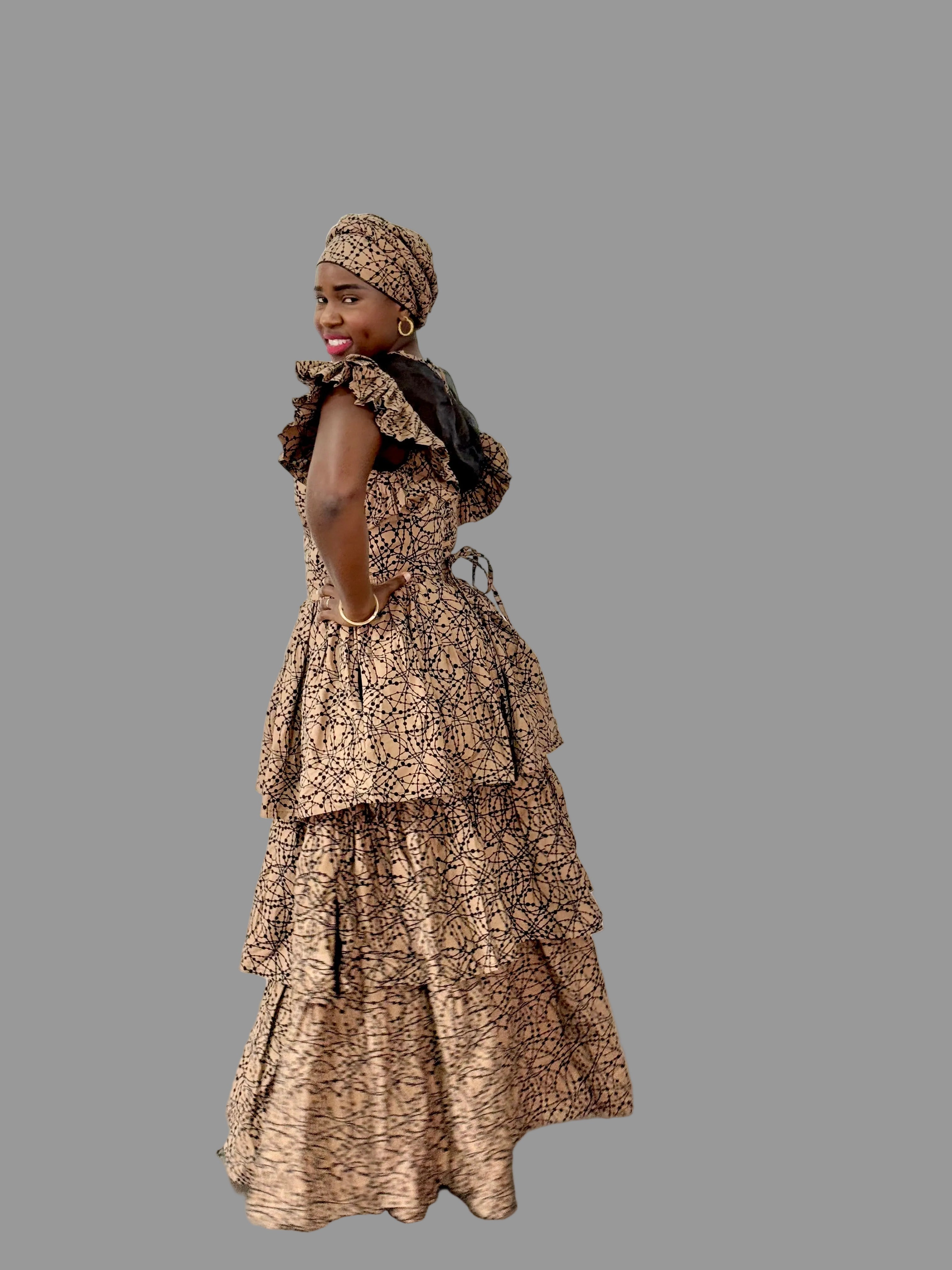 Set of Ankara Bustier Layered Dress FR1173