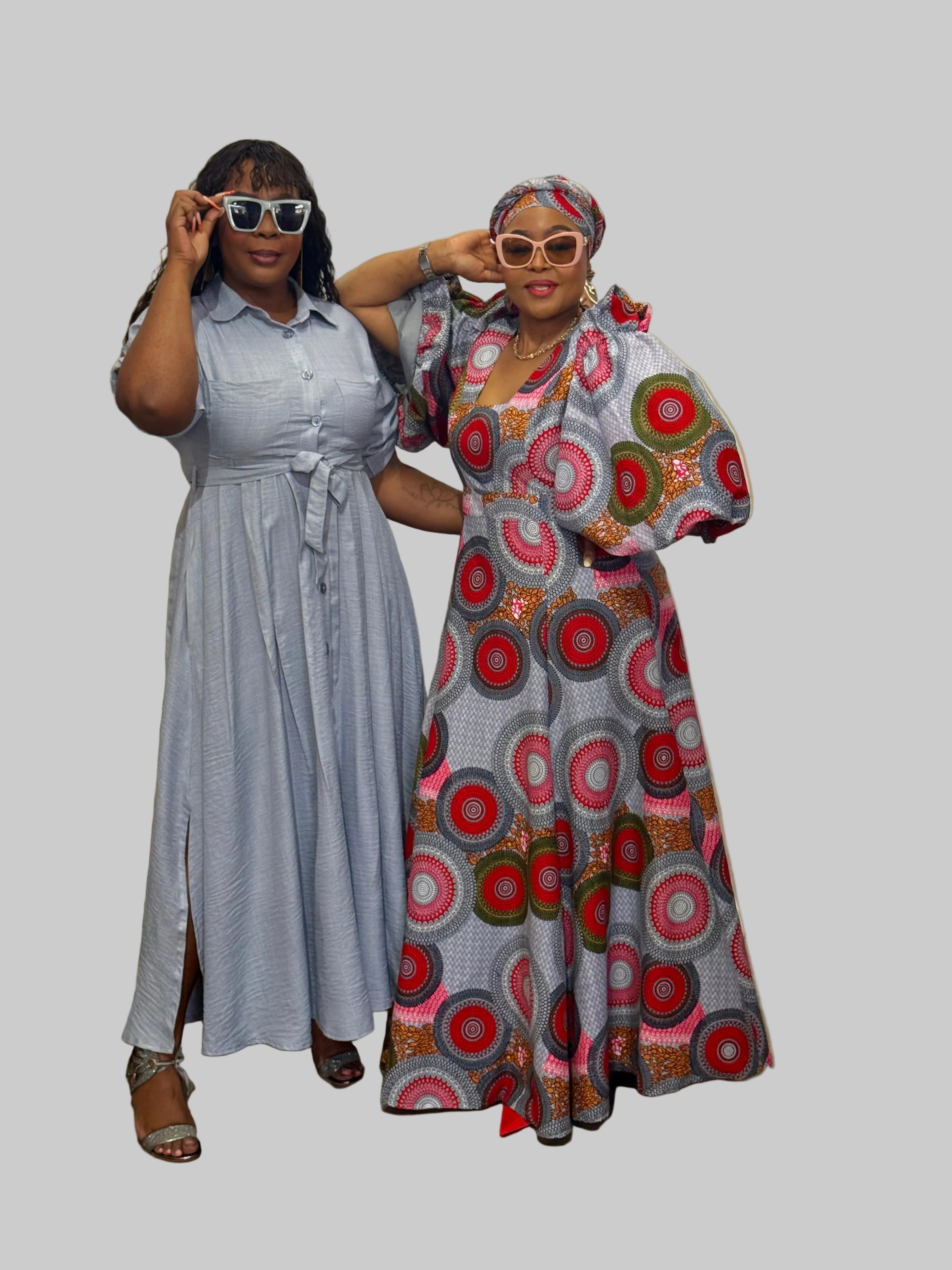 FRA94 GREY/RED JUA DRESS