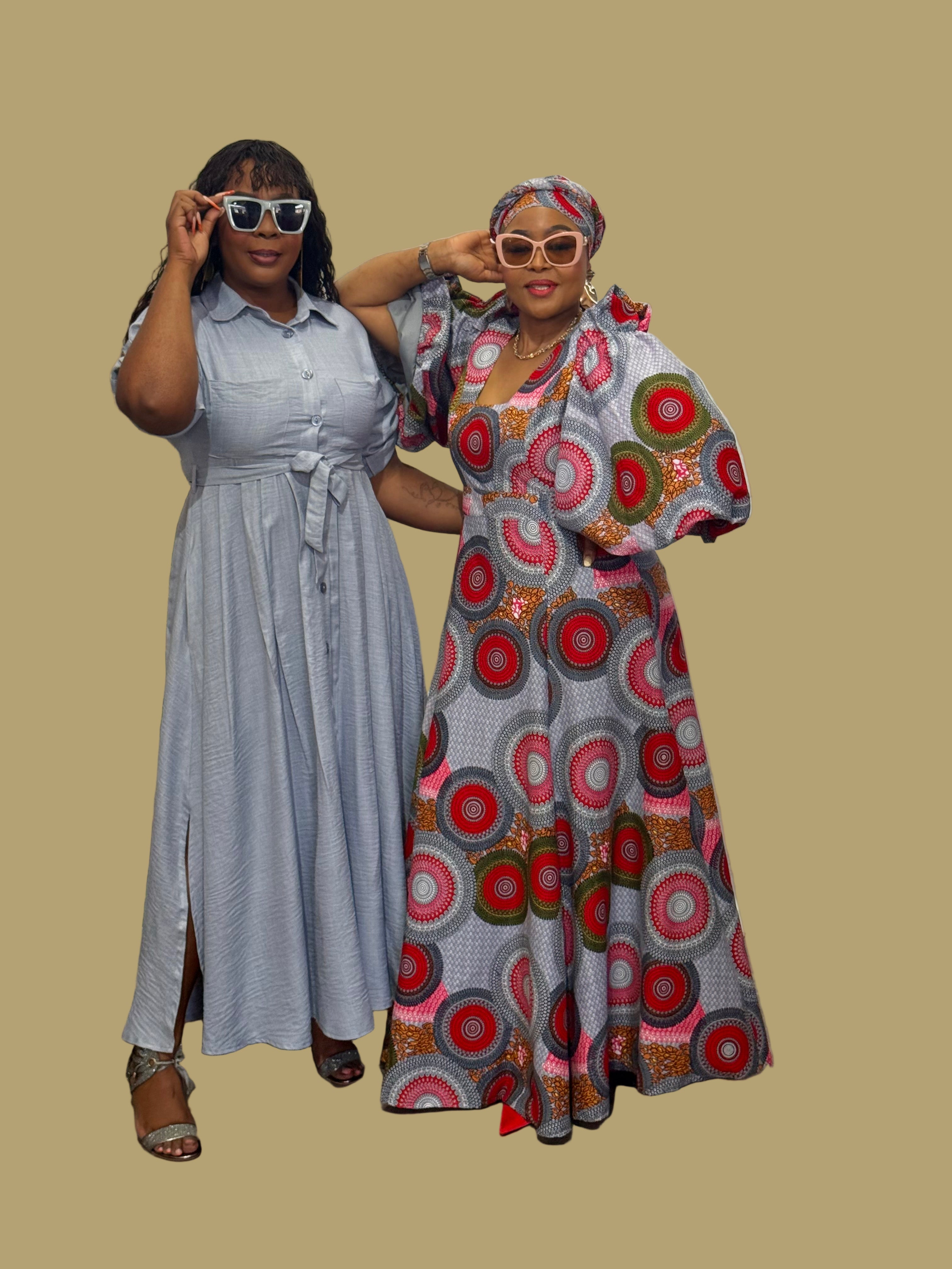 FR1095 GREY PLEATED KIMONO DRESS