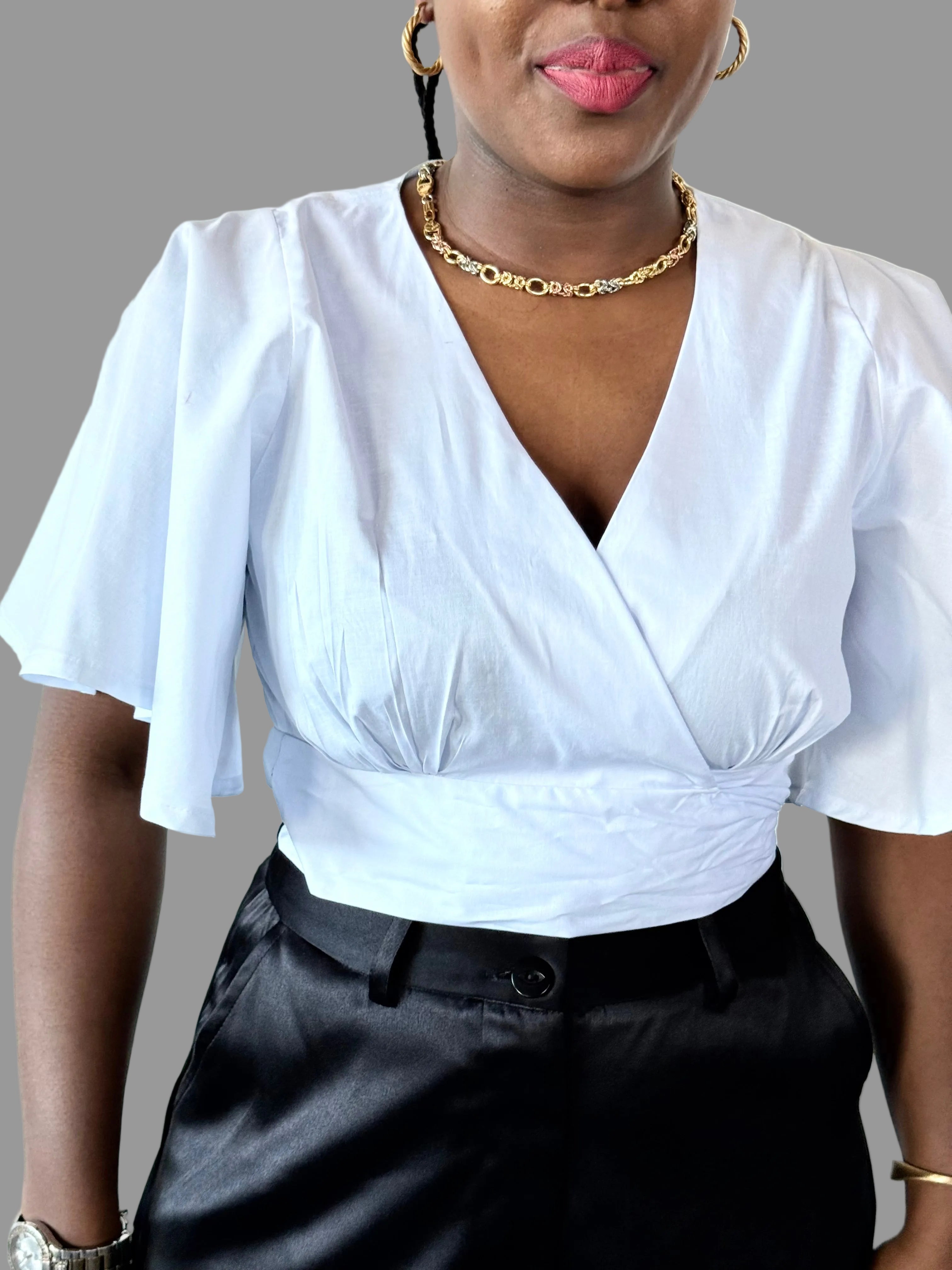 White Crossover Top FR1181