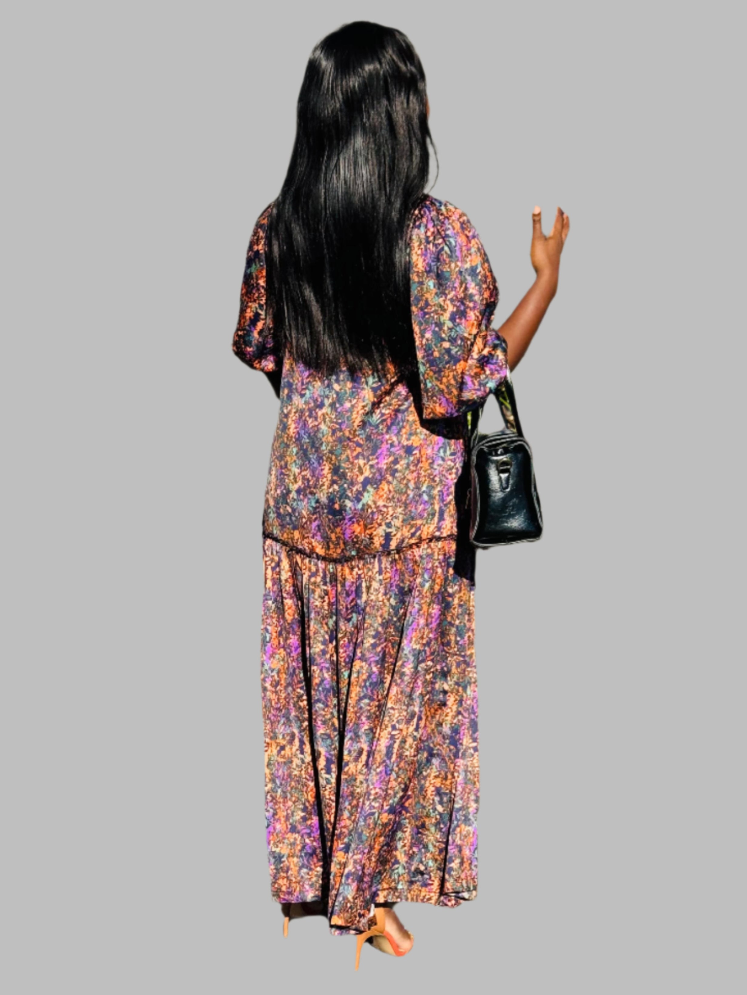 FR1038 MULTICOLOR MAXI NOLAN DRESS
