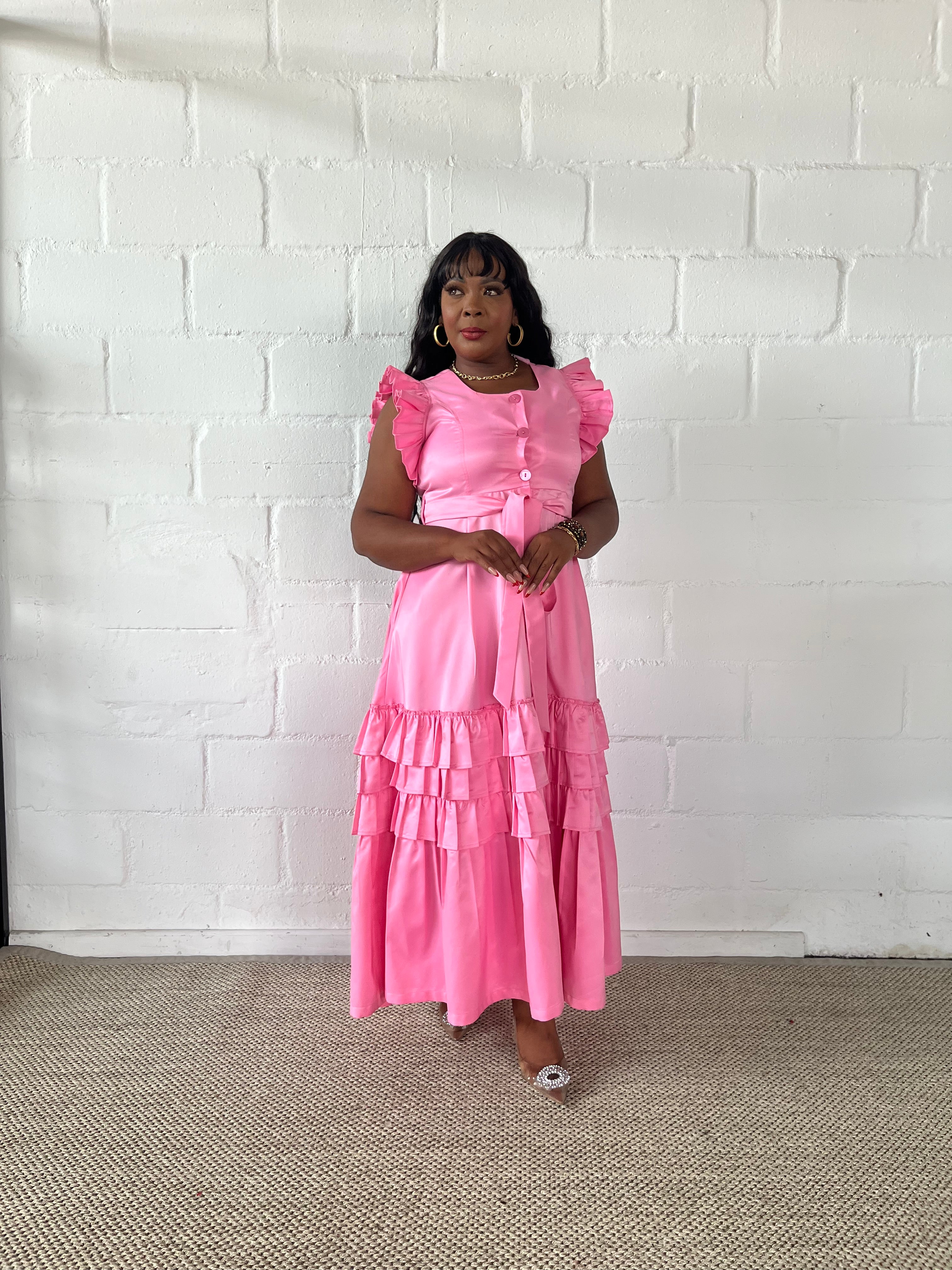 FR1097 PINK THULI DRESS