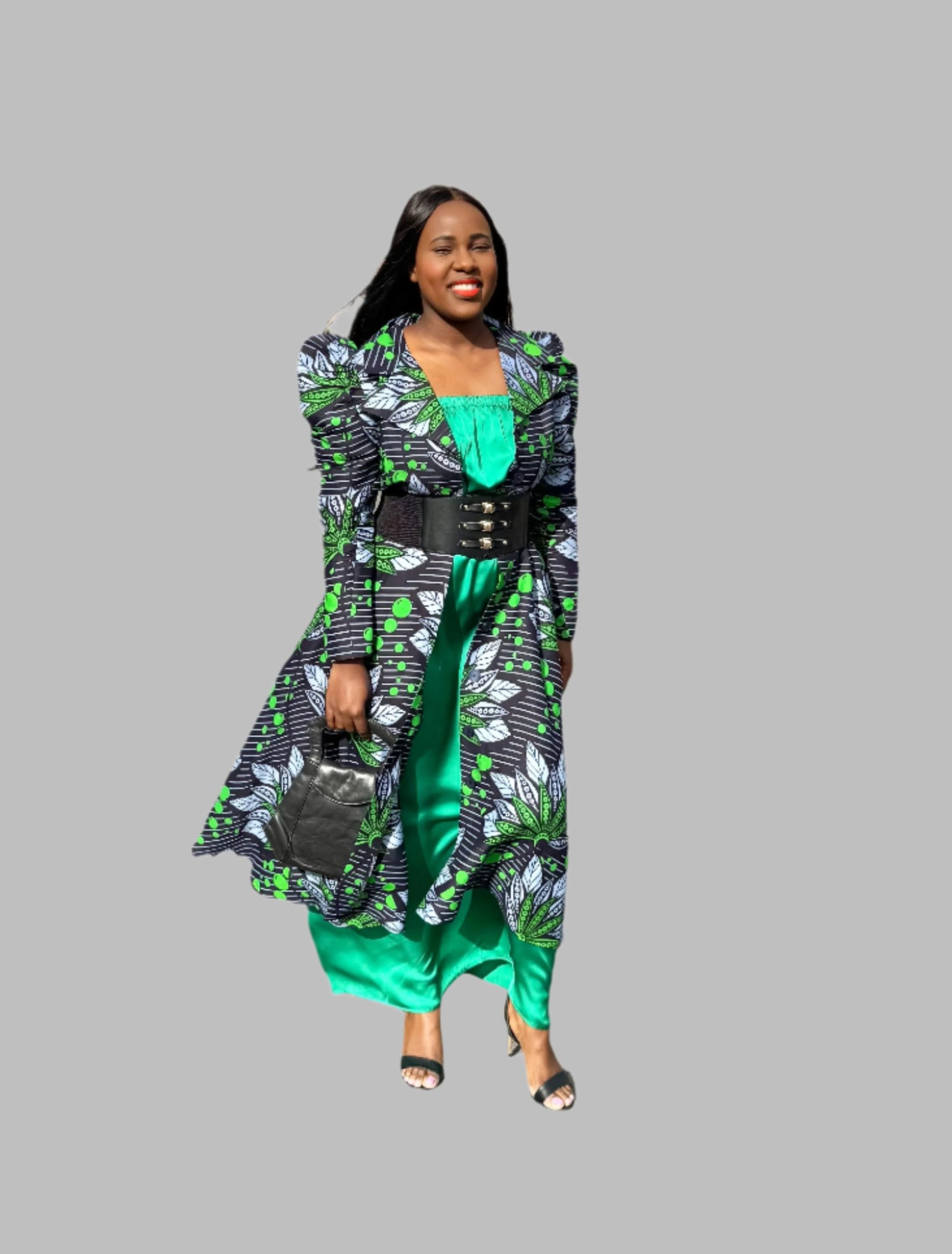 GREEN OFF SHOULDER MAXI DRESS