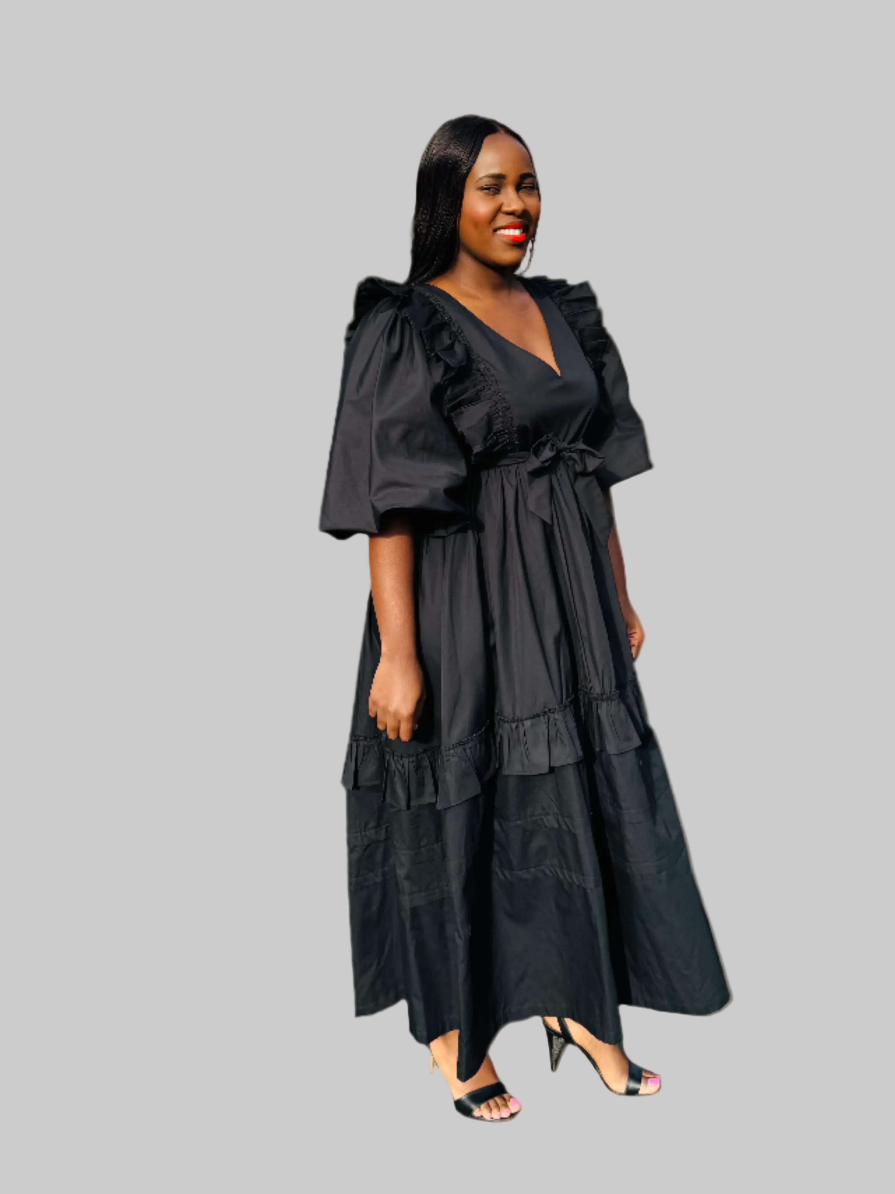 FR1070 BLACK NYOTA DRESS