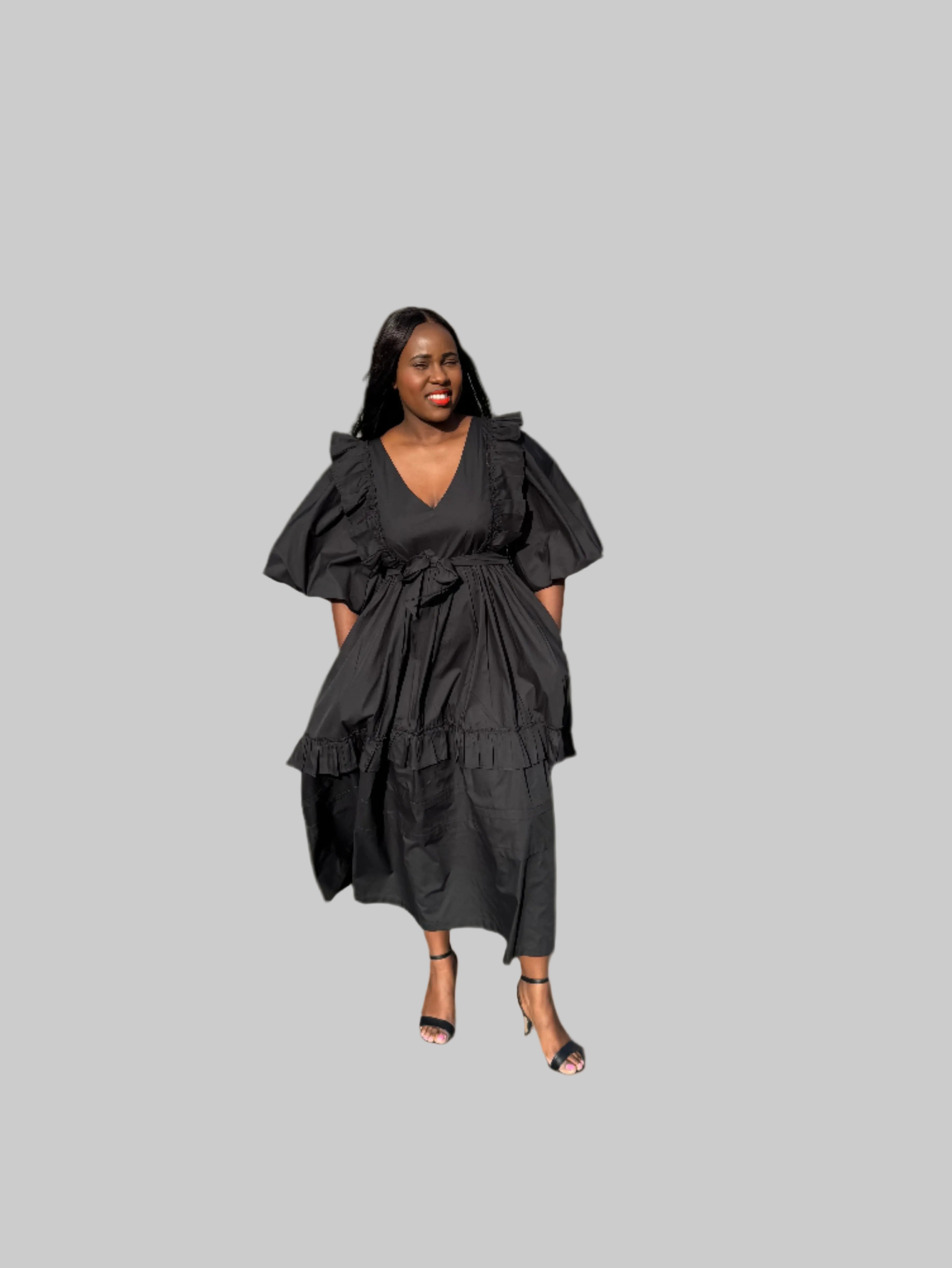 FR1070 BLACK NYOTA DRESS