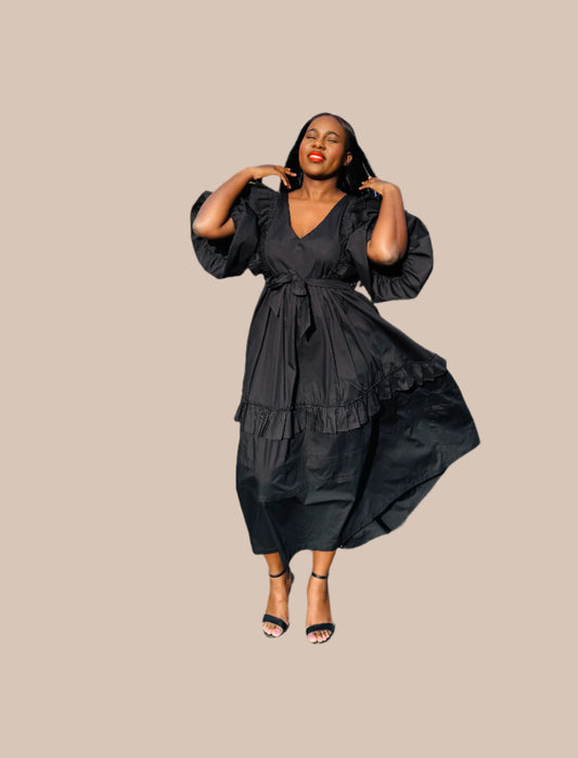 FR1070 BLACK NYOTA DRESS