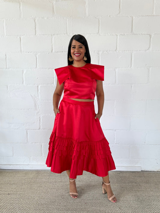 RED VALENTINE TOP - LOVE IN EVERY THREAD COLLECTION