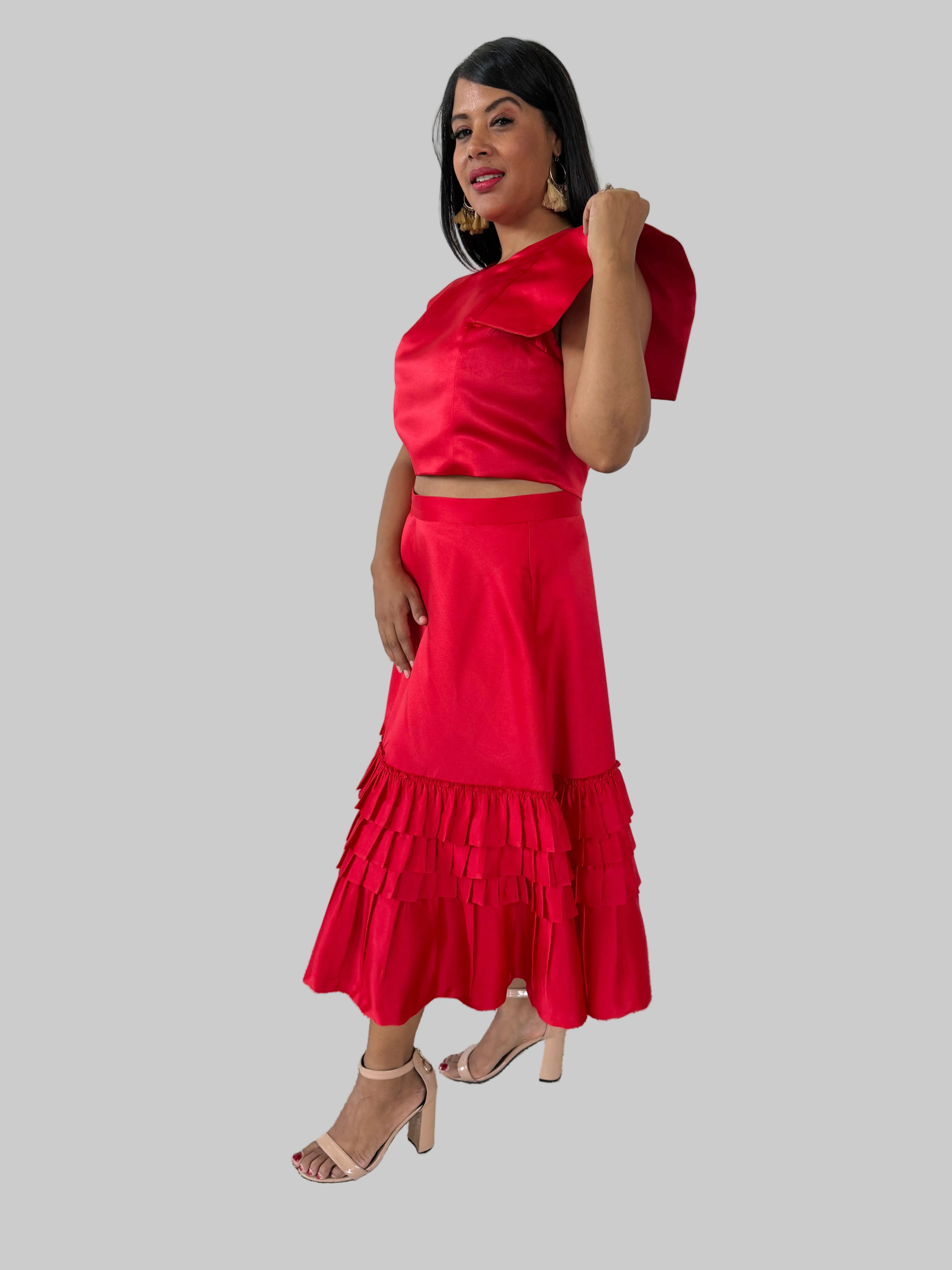 FR1118 RED VALENTINE SKIRT