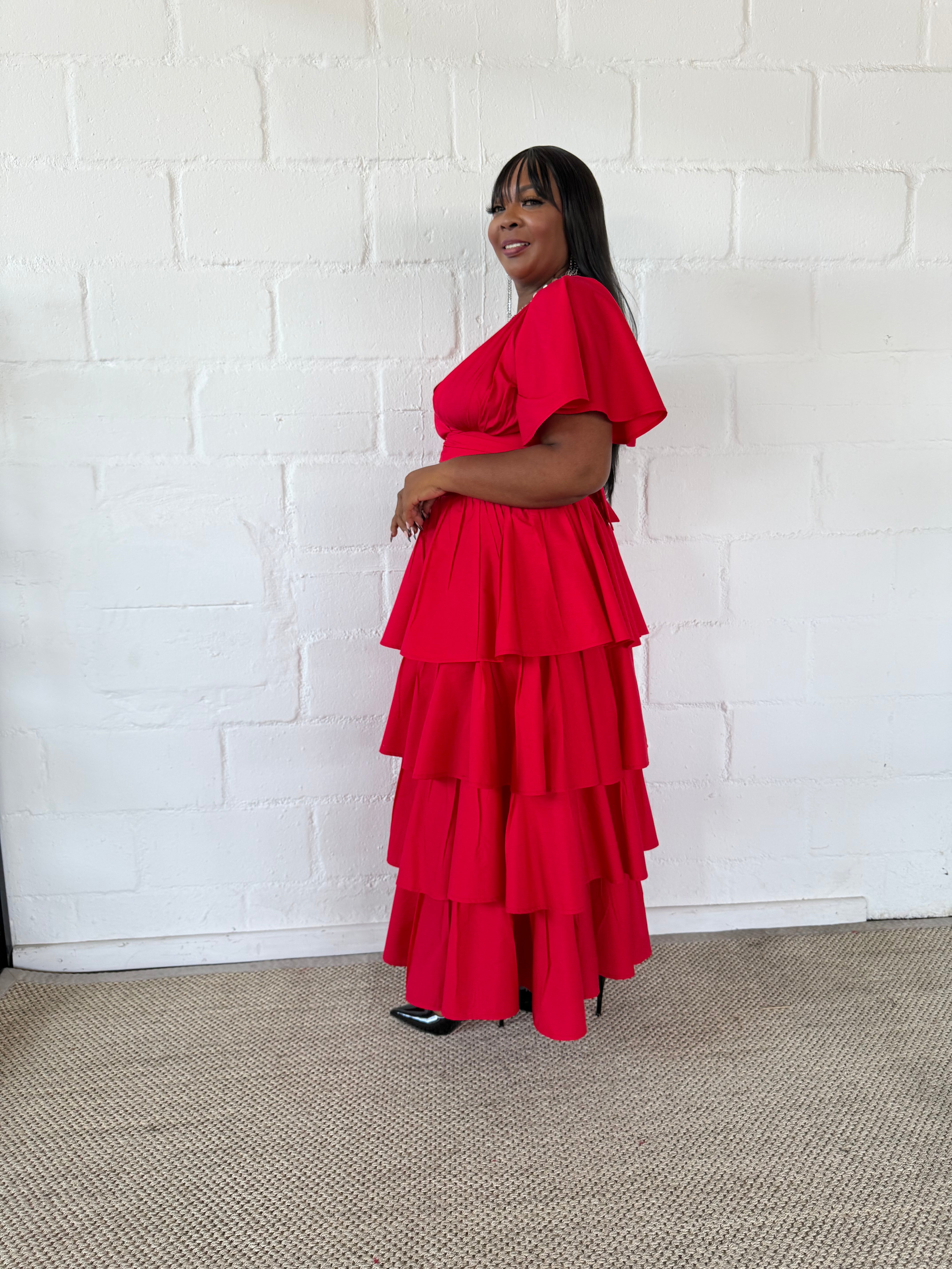 RED LAYERED SKIRT - LOVE IN EVERY THREAD