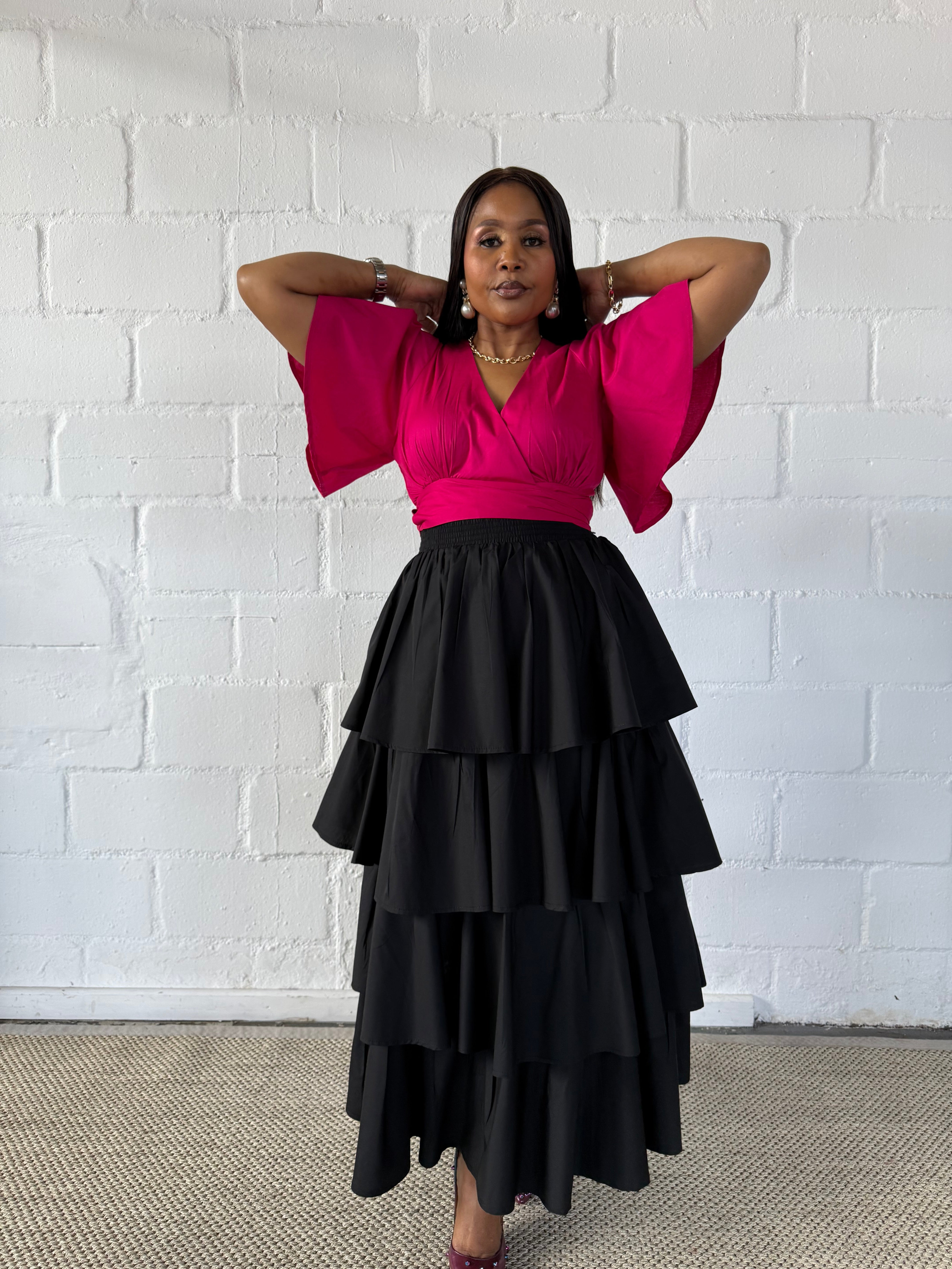 BLACK LAYERED SKIRT - LOVE IN EVERY THREAD COLLECTION