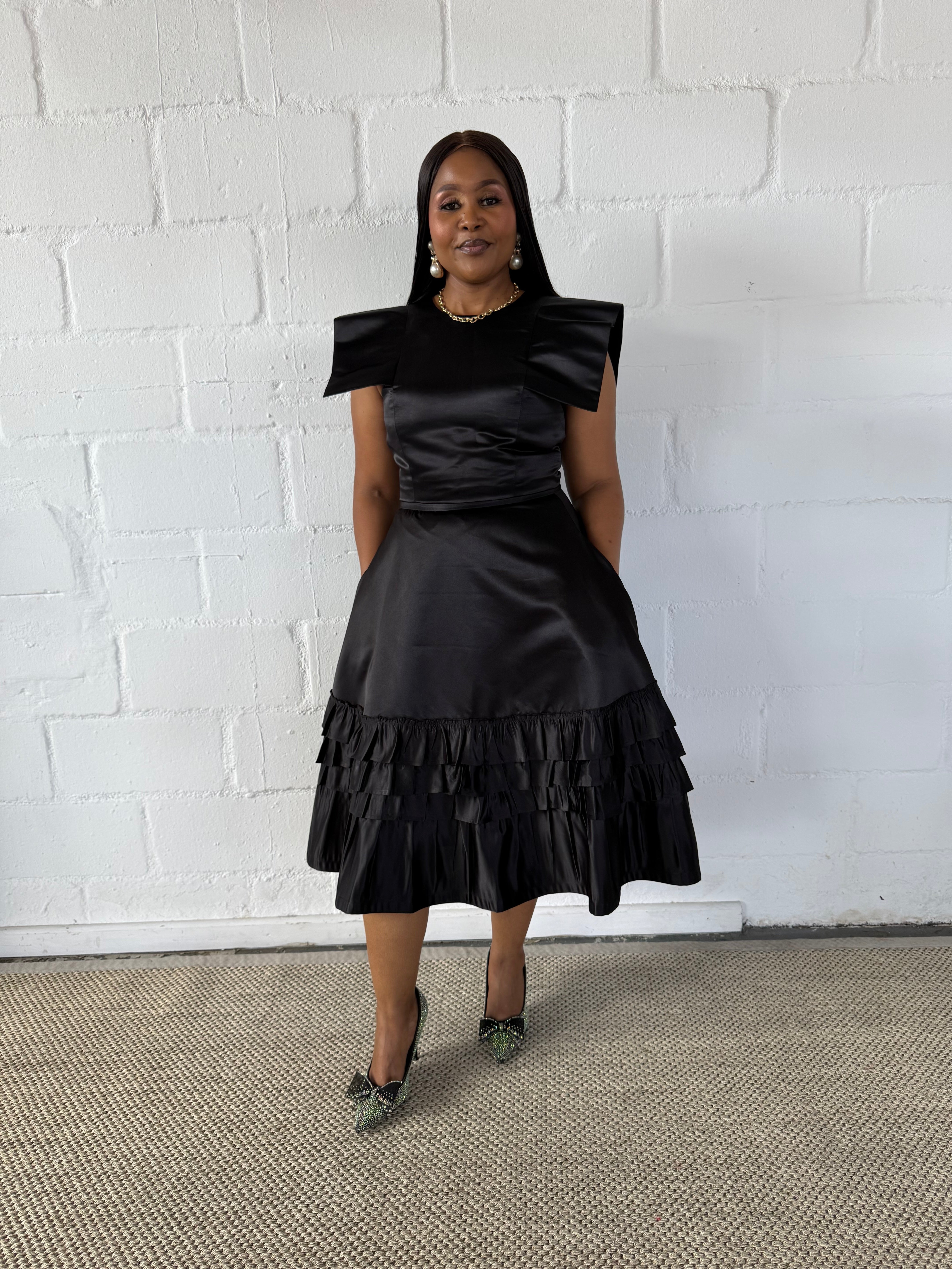 BLACK VALENTINE SKIRT - LOVE IN EVERY THREAD COLLECTION