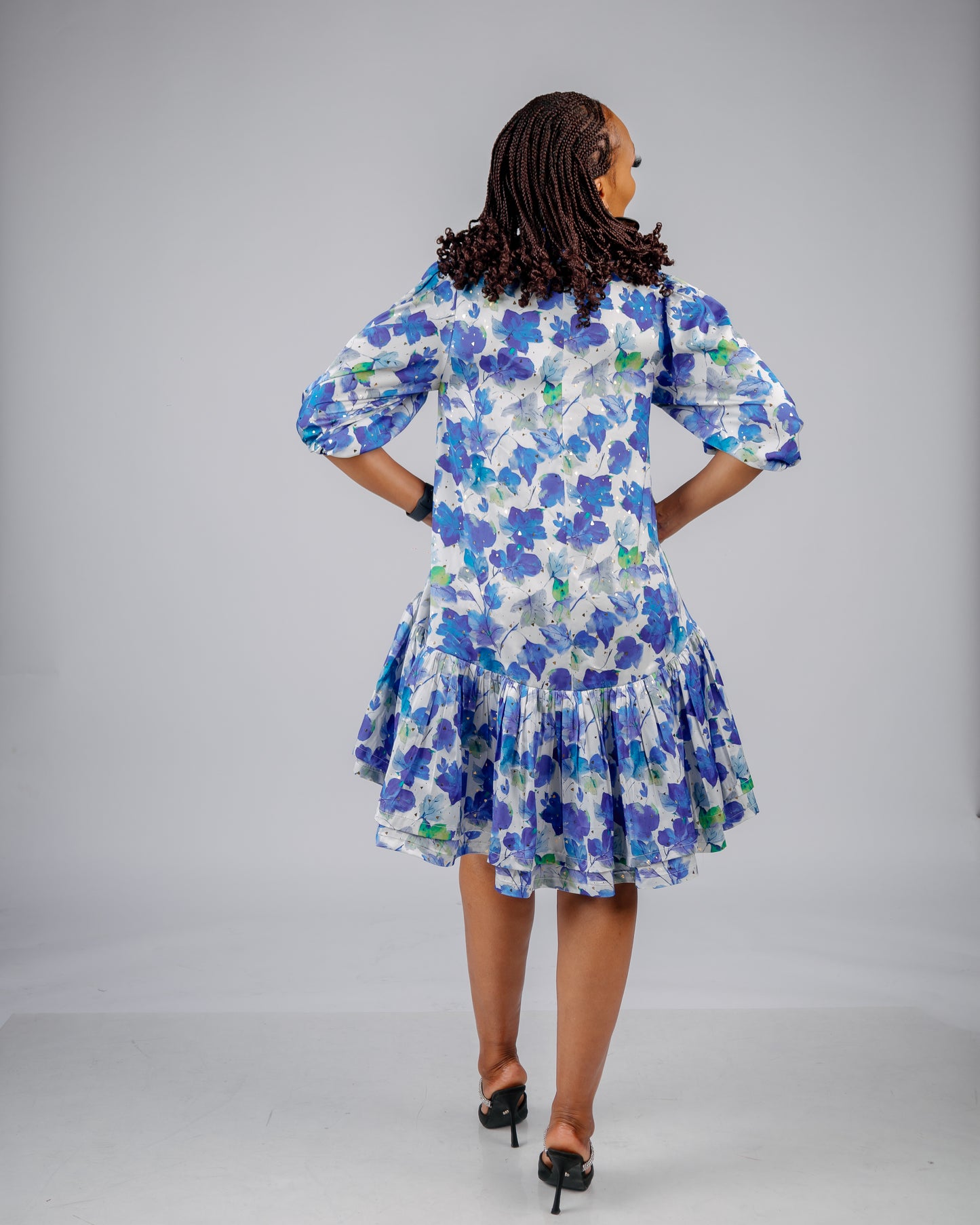 BLUE WHITE LINDI DRESS