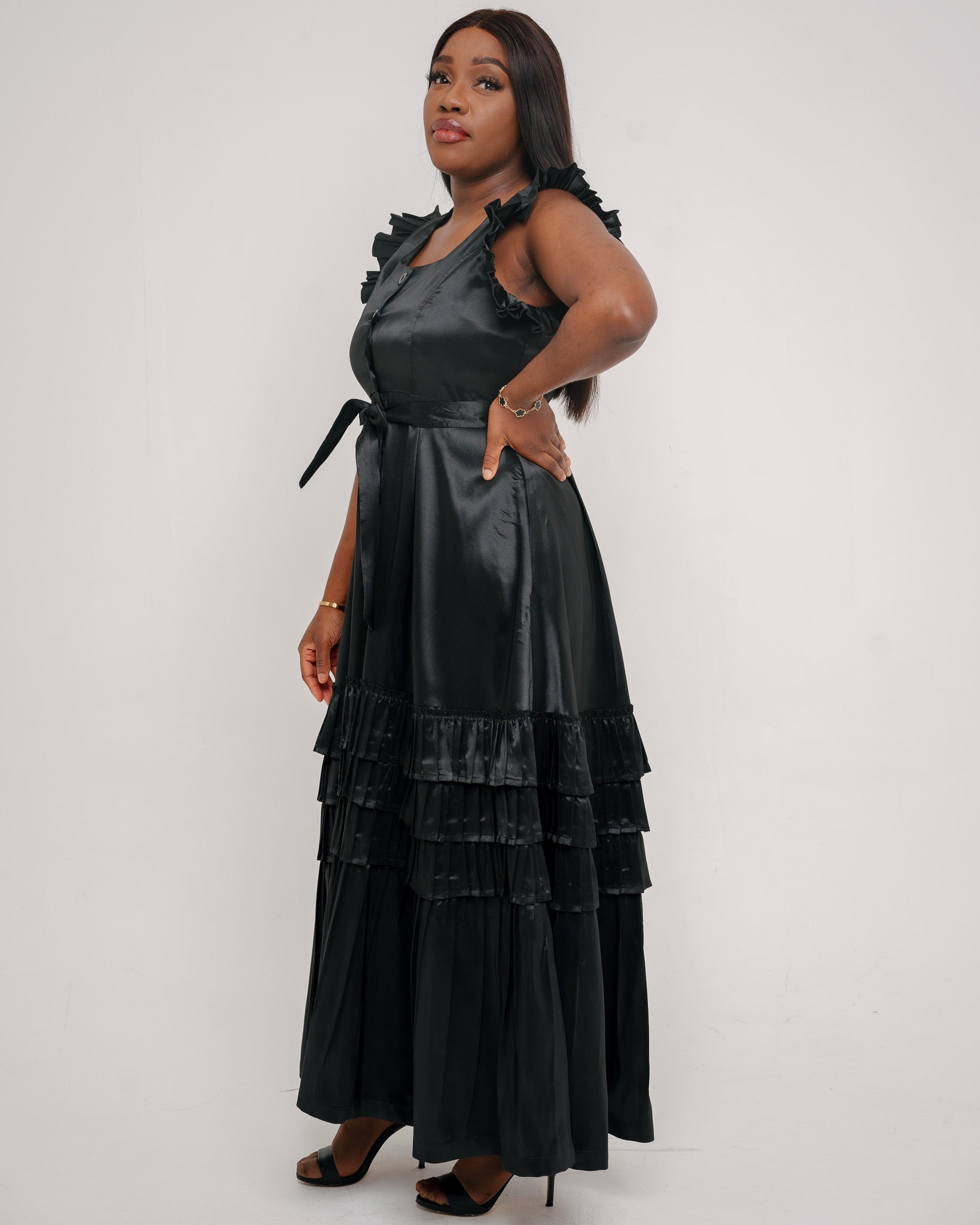 FR1008 BLACK THULI DRESS