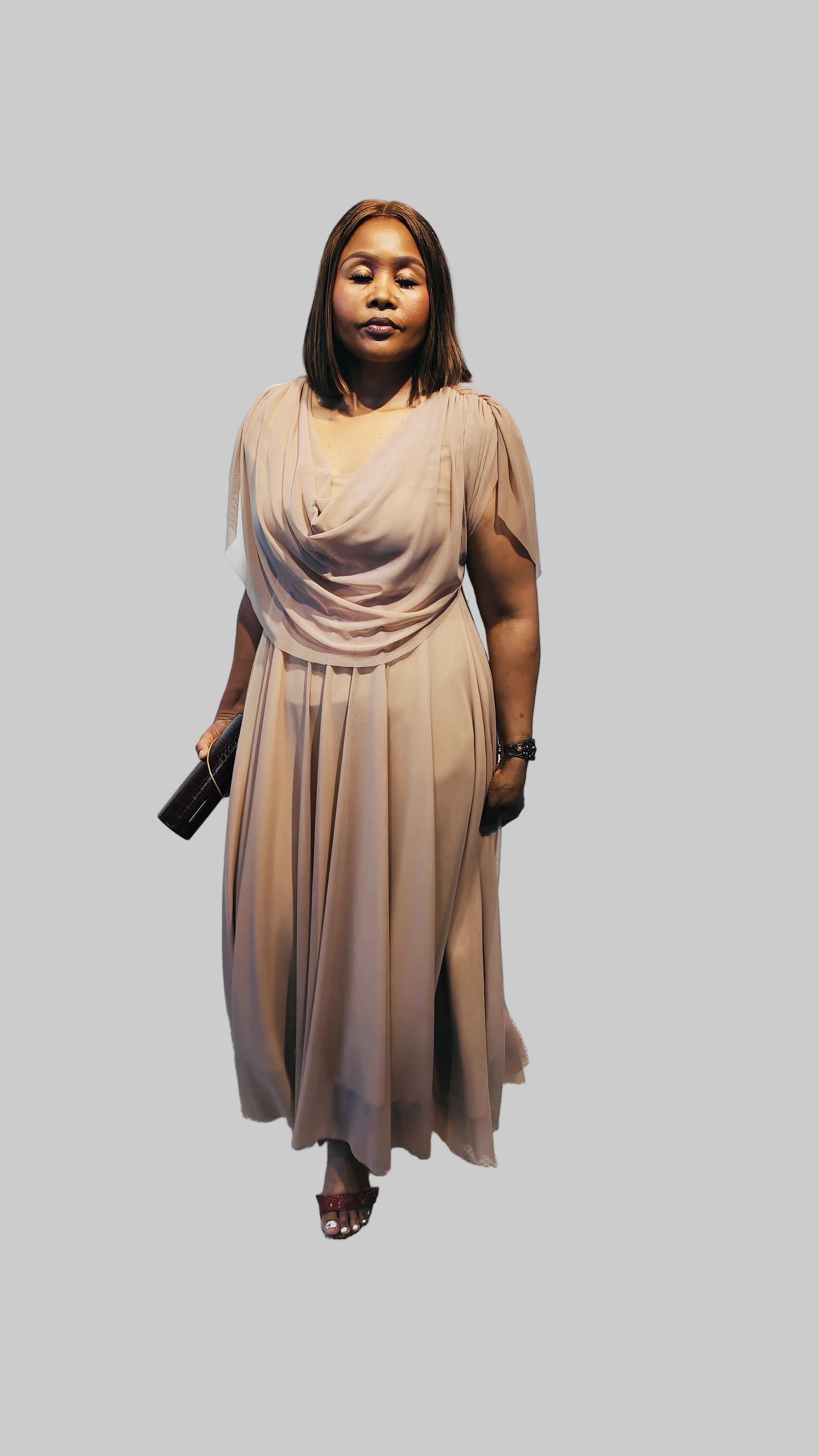 FR1133 NUDE MAXI NINO DRESS