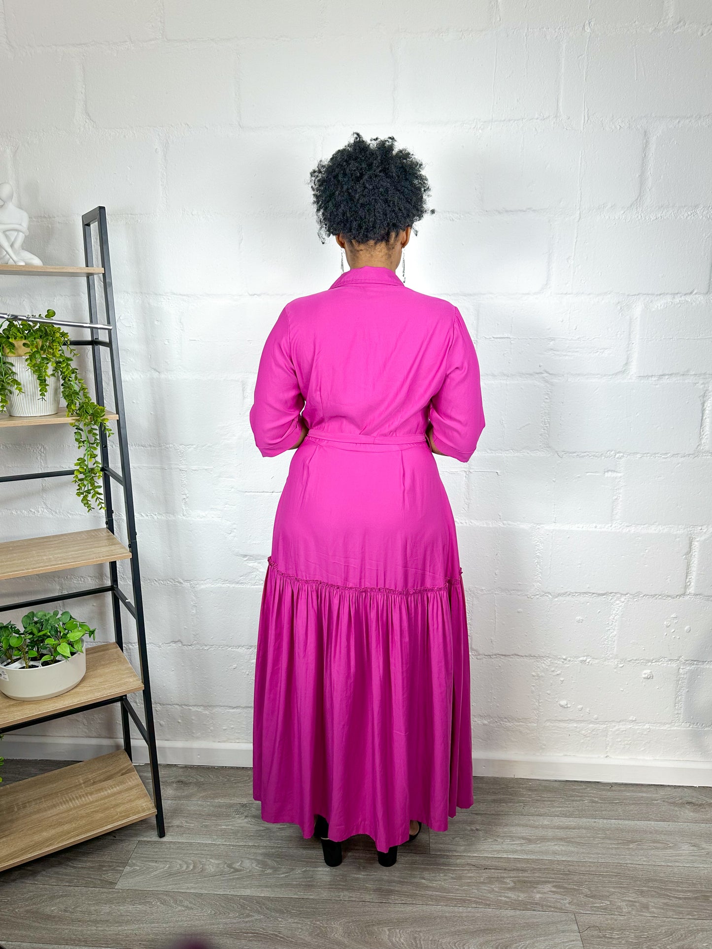 CERISE MAXI GIPSY SHIRT DRESS