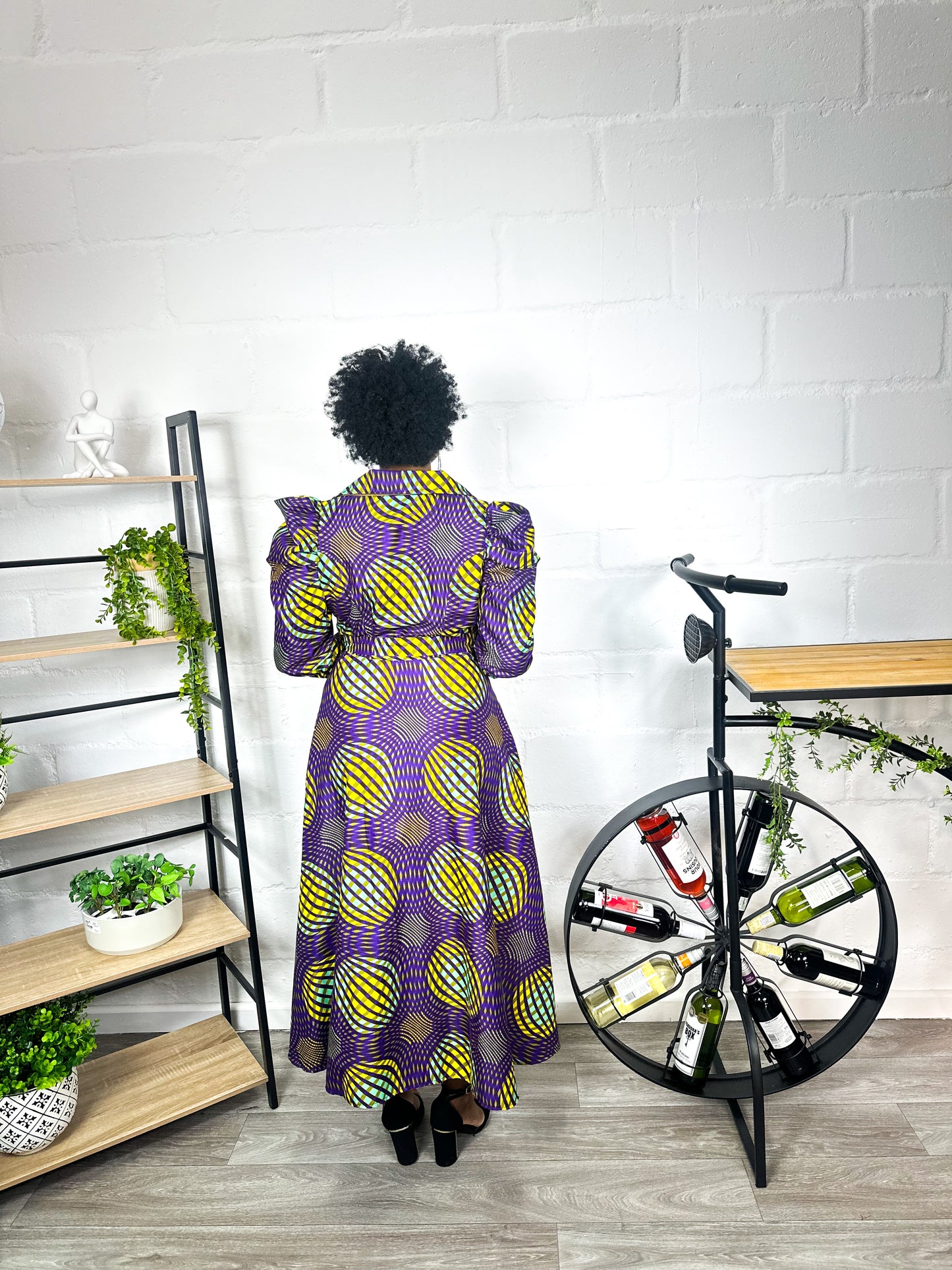 PURPLE ANKARA ANNA DRESS