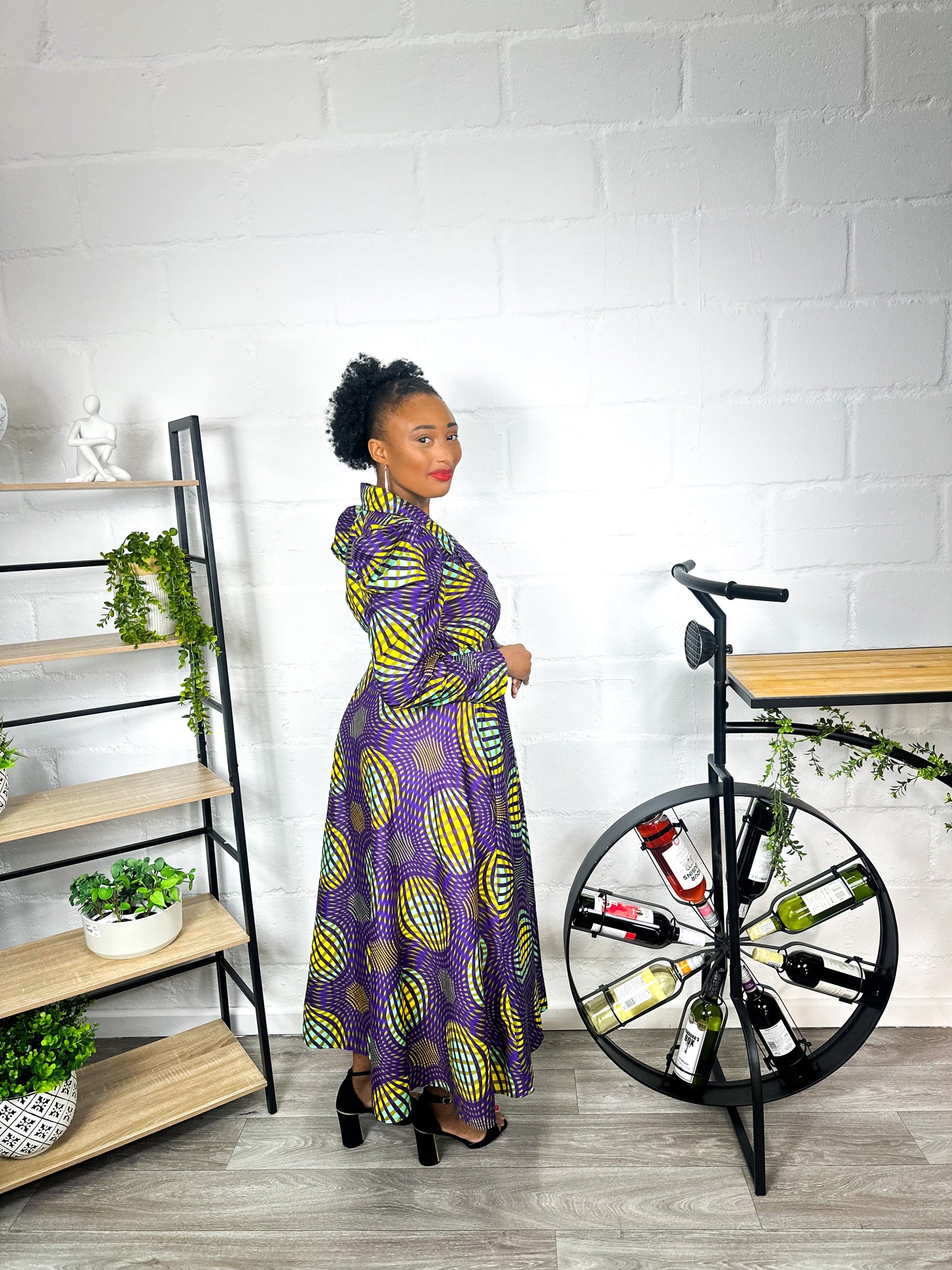 PURPLE ANKARA ANNA DRESS