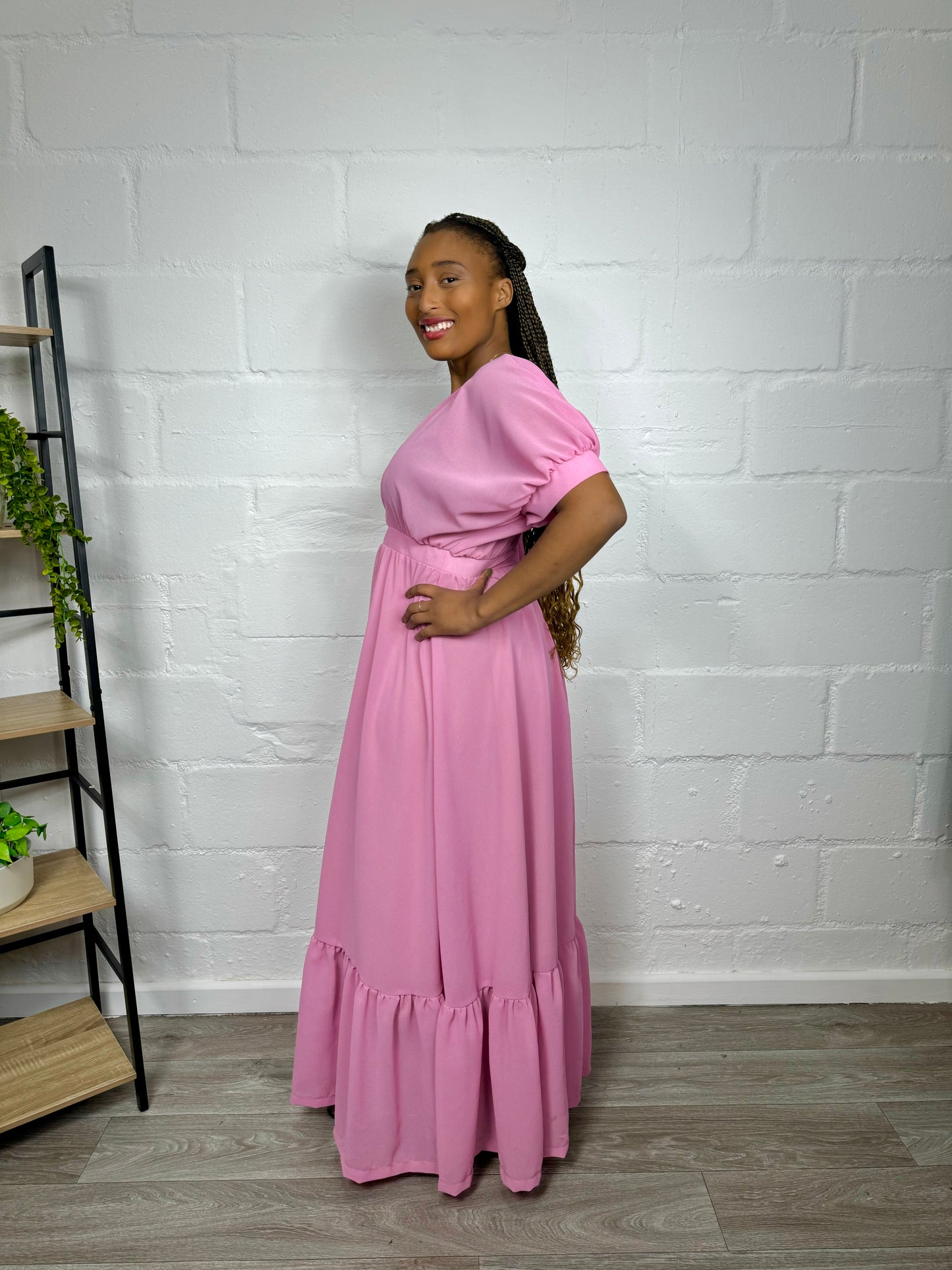 PINK MAXI GEORGETTE DRESS