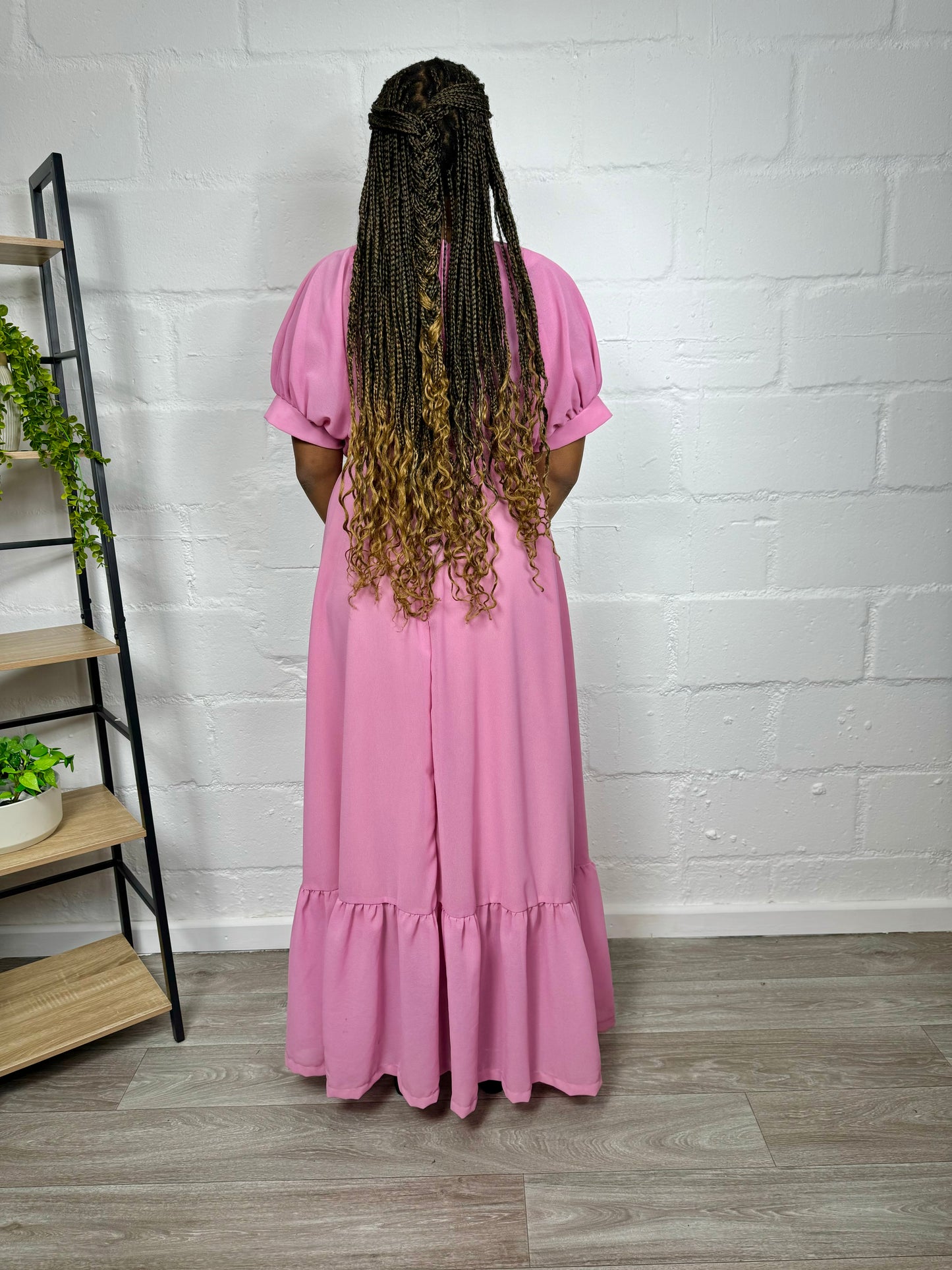 PINK MAXI GEORGETTE DRESS