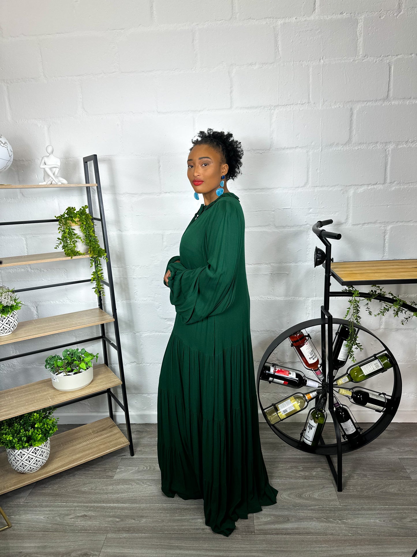 GREEN MAXI LIMA DRESS