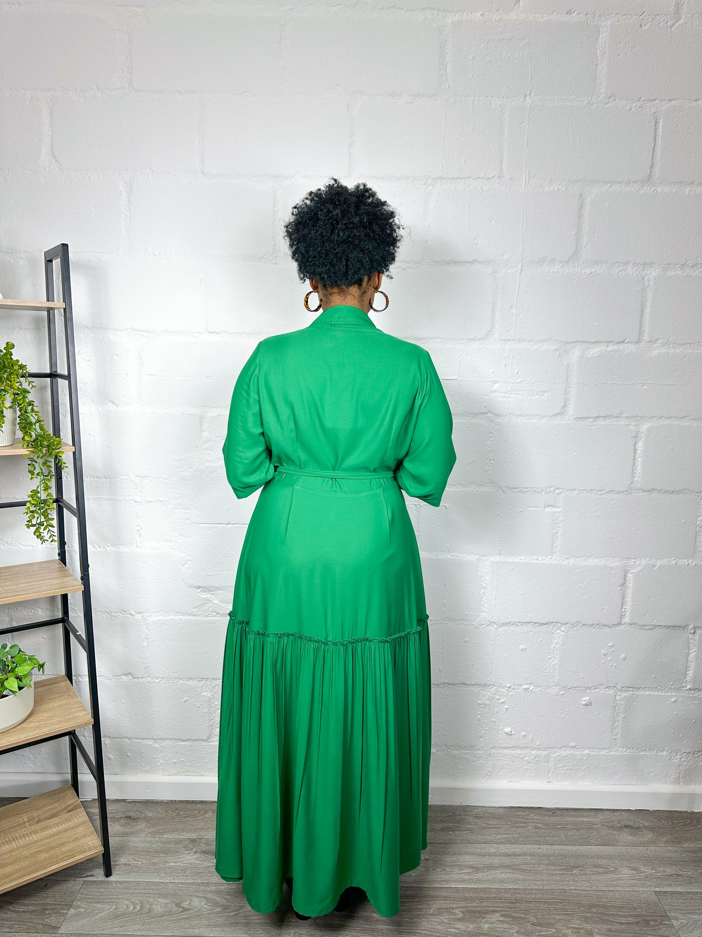 GREEN GIPSY SHIRT DRESS